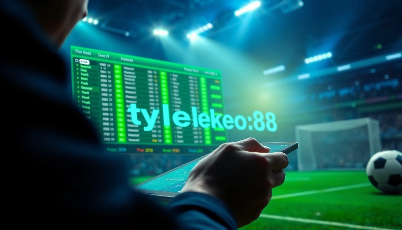Interactive sports betting interface showcasing tylelekeo88 odds in a vibrant environment.