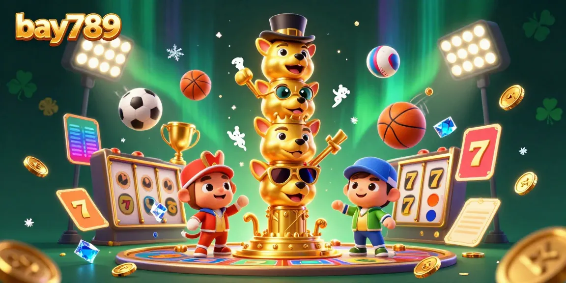 Experience thrilling wins at bay789 through vibrant gaming elements and animated characters.