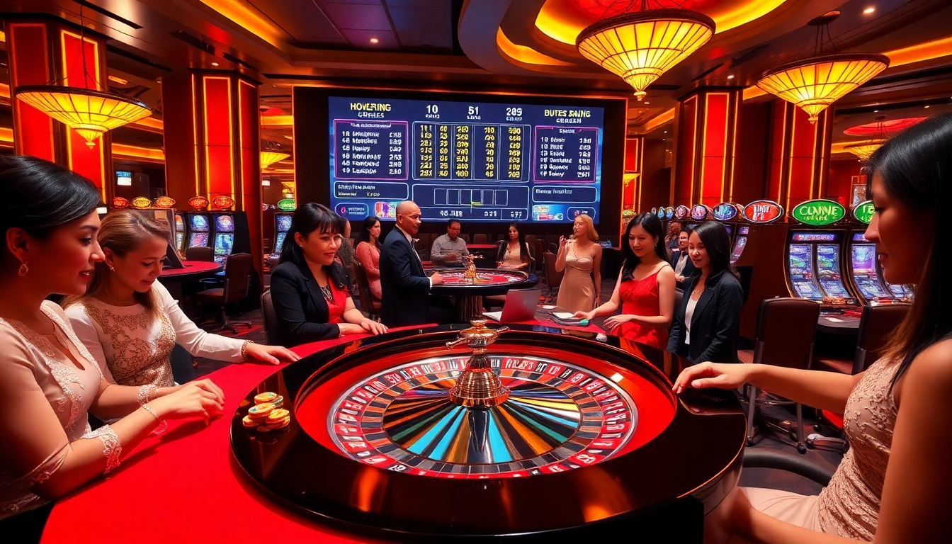 Players enjoying thrilling casino games at https://xn88.law/ in a luxurious gambling environment.