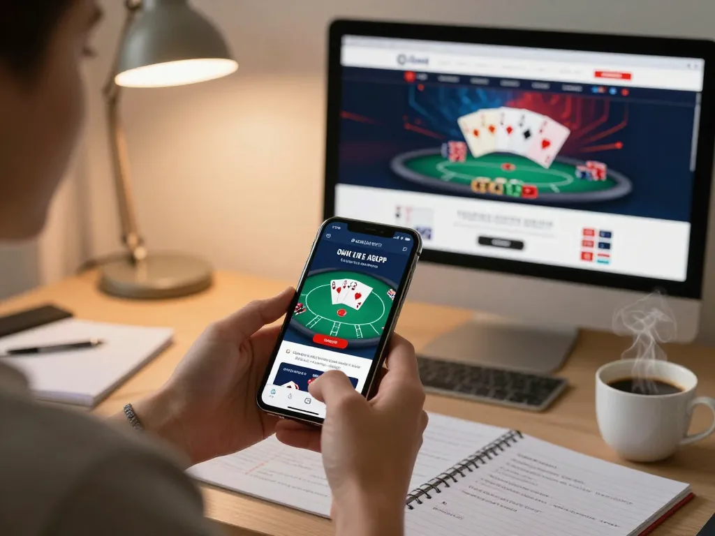 SV66 online casino gameplay displayed on smartphone in stylish home setting, illustrating strategic betting.