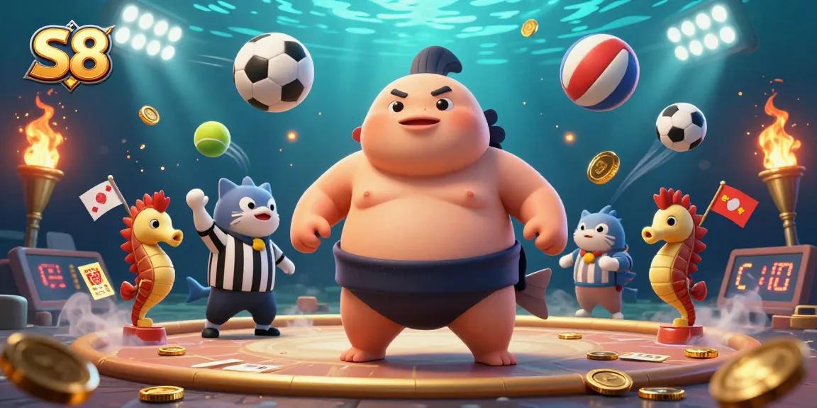 Experience S8's thrilling underwater casino betting with dynamic elements in an engaging 3D scene.