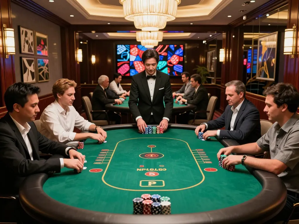 Trò chơi poker có tiền cược cao tại B52club trong một khu vực trò chơi sang trọng với các dealer chuyên nghiệp