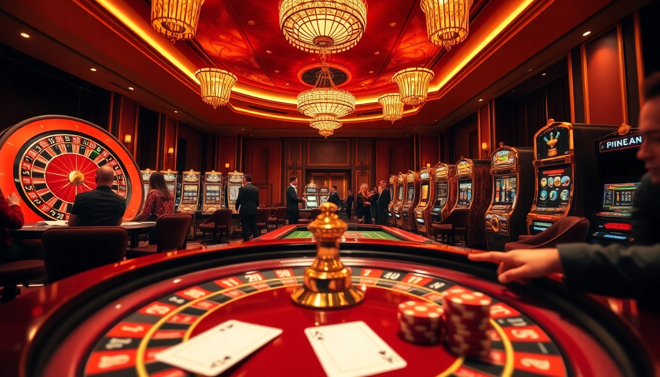 Engage in thrilling gambling at https://888vina.com/ featuring vibrant casino tables and exciting slot machines.