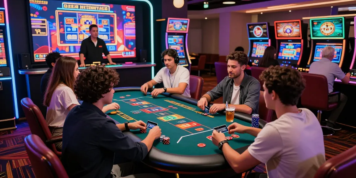 Players at a credit card casino enjoying games with seamless transactions and vibrant atmosphere.