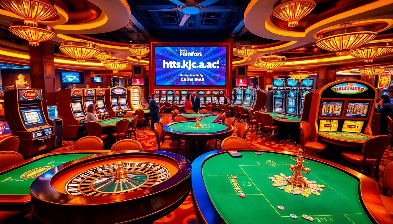 Players enjoying games at KJC's state-of-the-art casino interface, highlighting excitement and luxury.