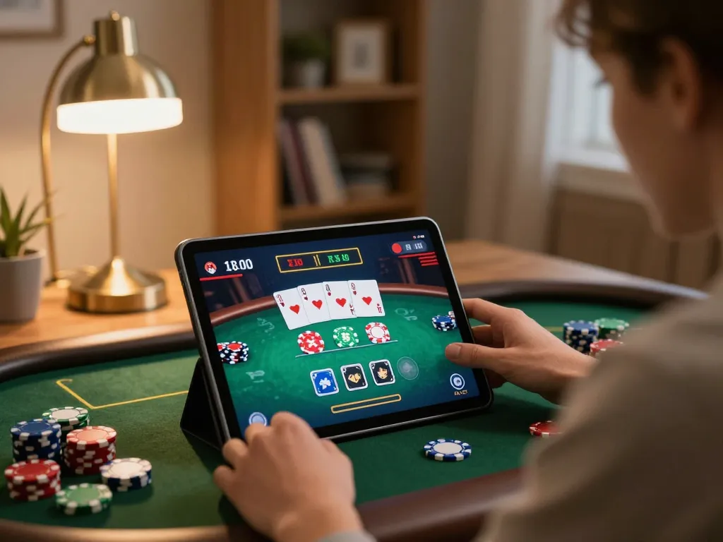 Experience exciting online gaming with az888 on a stylish tablet in a cozy home.