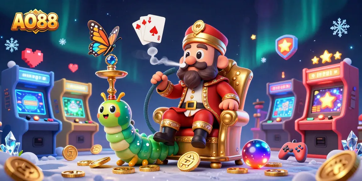 Experience the excitement of AO88 with vibrant games and casino elements in an immersive 3D scene.