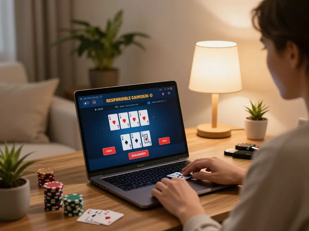 Player enjoying a poker game on 789club website in a cozy home setting.