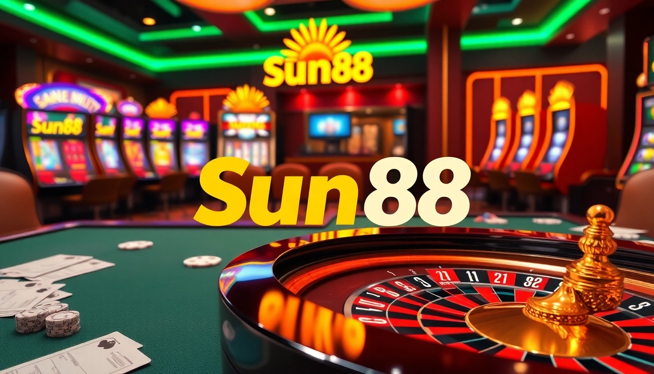 Experience the excitement of Sun88 casino with vibrant tables and thrilling slot machines.