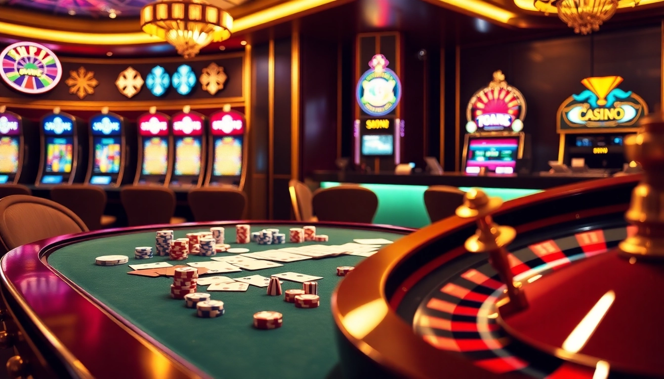 Experience thrilling gameplay at tg88 with vibrant casino elements and luxurious atmosphere.