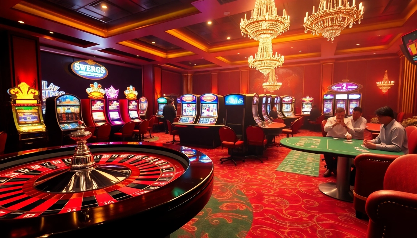 Experience thrilling gameplay at https://dv88.design/ with high-stakes poker and dazzling casino lights.