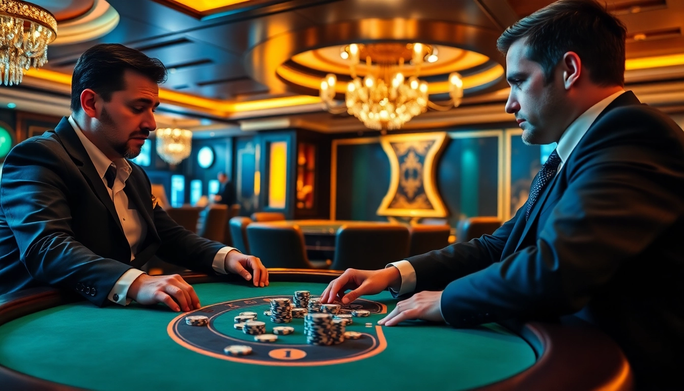 Win big at https://tr88.golf/ with an exciting poker game in a luxurious casino setting.