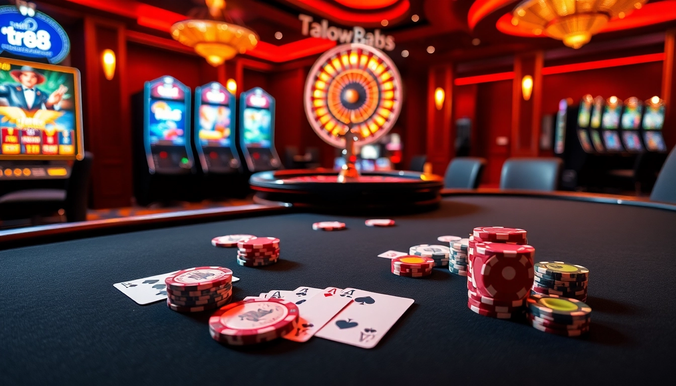 Experience thrilling moments at tr88 casino with vibrant poker tables and roulette.