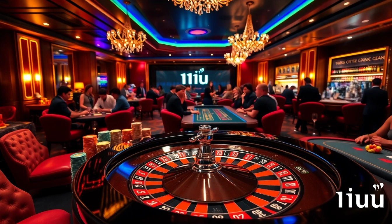 Excited players placing bets at the luxurious 11uu casino table showing vibrant roulette gameplay.