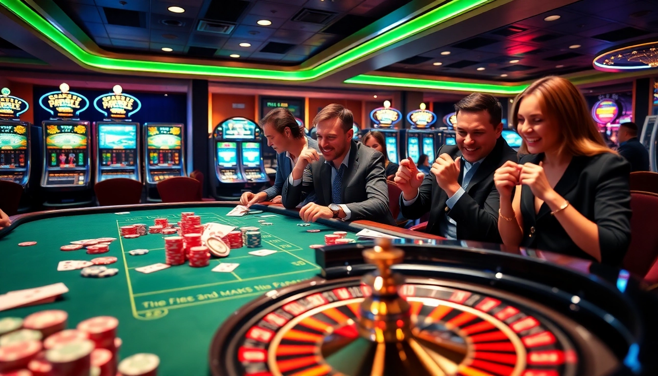 Experience exciting gameplay at tg88 casino with colorful poker chips and roulette wheel.