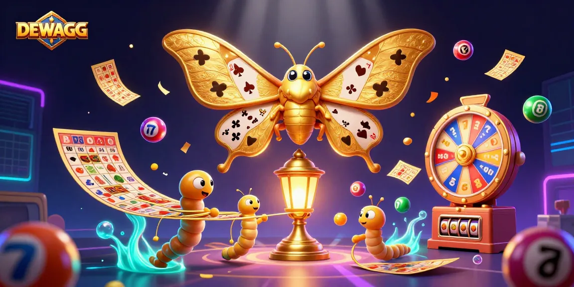 Engage with DEWAGG's vibrant casino experience featuring golden motifs and dynamic lottery elements.