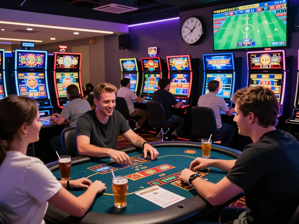 Exciting online gambling experience at 32win with players enjoying casino games and sports betting.