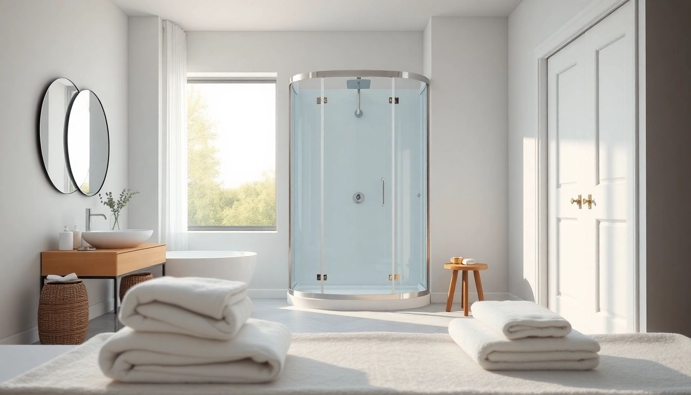 Dusche 100x100 in modernem Bad mit elegantem Design und natürlichem Licht.