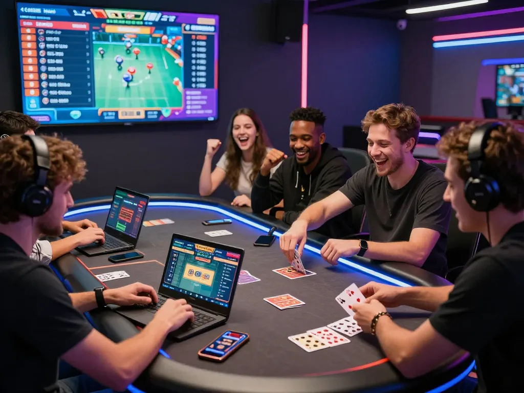 Exciting moments at 789 club online gaming table with players enjoying card games together.