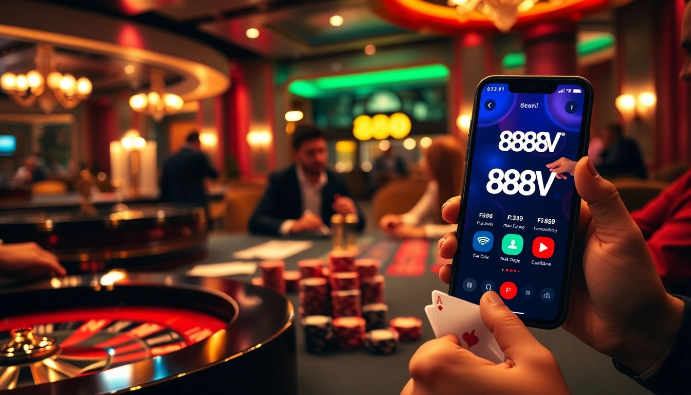 Experience the thrill of 888vi gaming at a luxurious casino table.