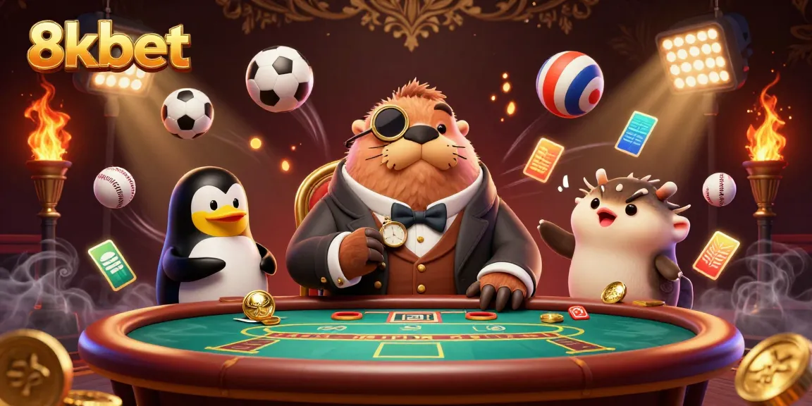 Experience the thrilling underwater poker action at 8xbet with unique characters and vibrant elements.