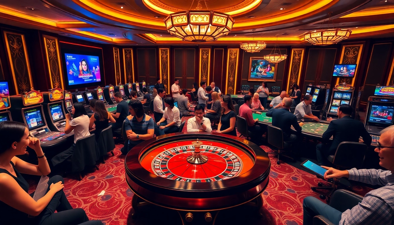 Experience the thrill of winning at https://789winco.com/ with a vibrant casino scene featuring roulette and poker games.