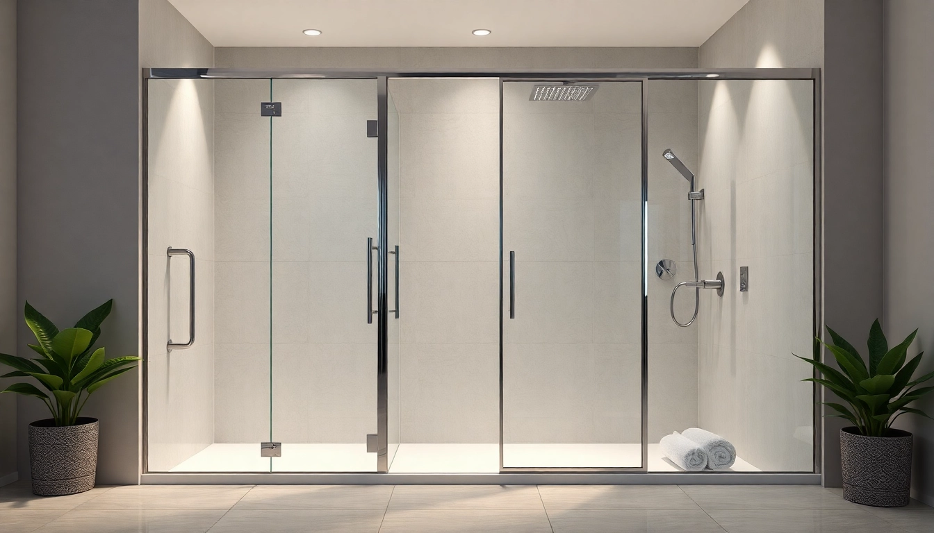 Shop stylish shower doors uk with sleek designs in a modern bathroom setting.