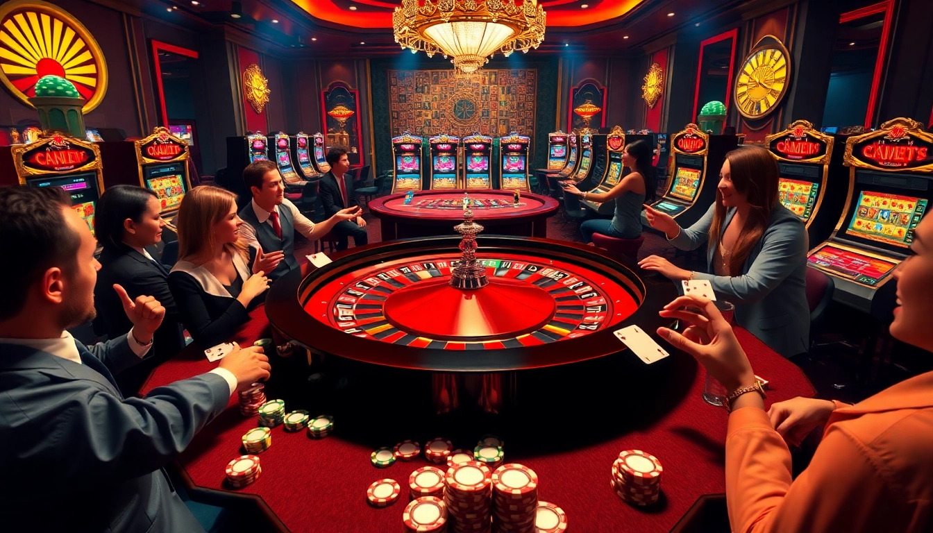 Engage in thrilling gameplay at 222bd's luxury casino with vibrant tables and exciting slot machines.