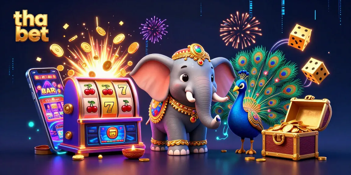 Experience the thrill of the tha bet casino with vibrant colors and dynamic slot elements.