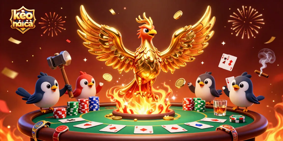 Betting with kèo nhà cái as a molten phoenix brings good fortune among poker elements.