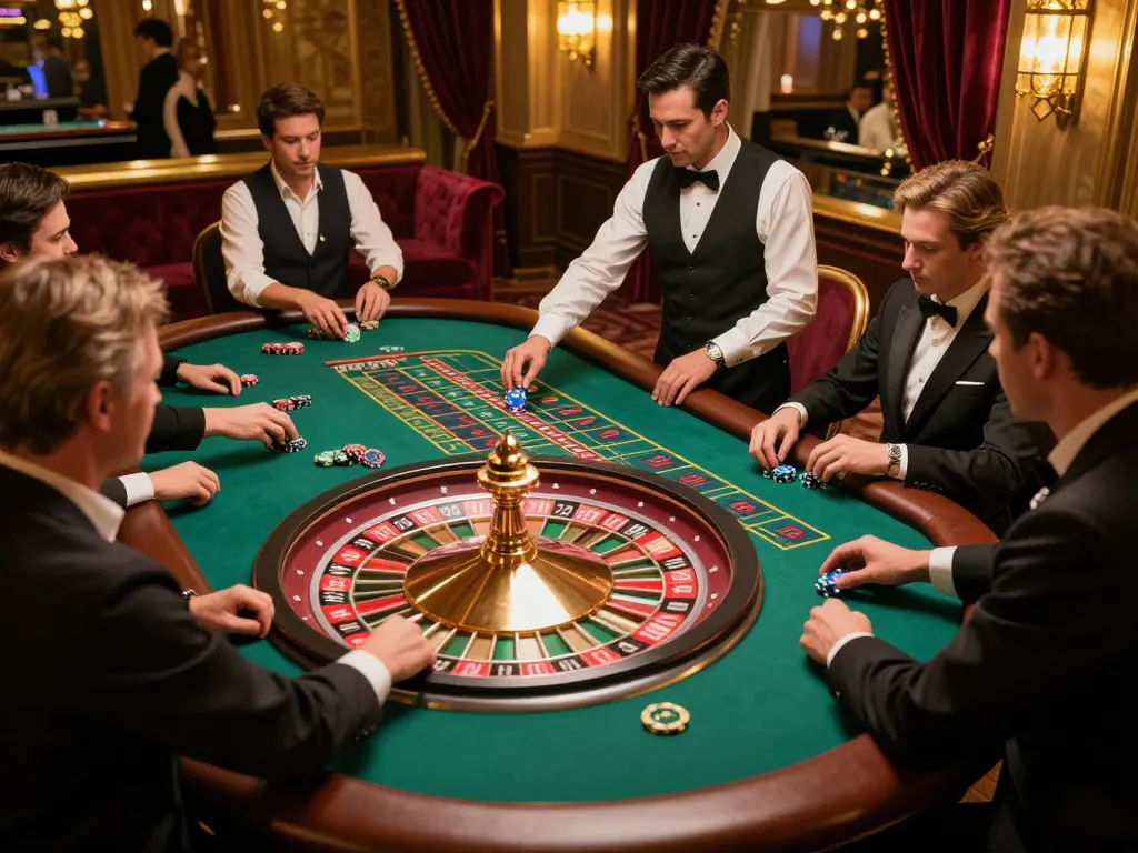 Exciting roulette action at S666 casino with players betting on vibrant wheel.