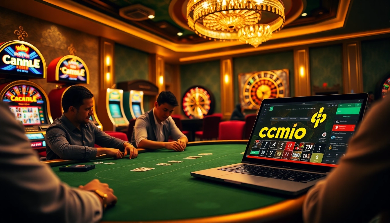 Experience the excitement of playing cm88 at a vibrant casino with poker, slots, and roulette.