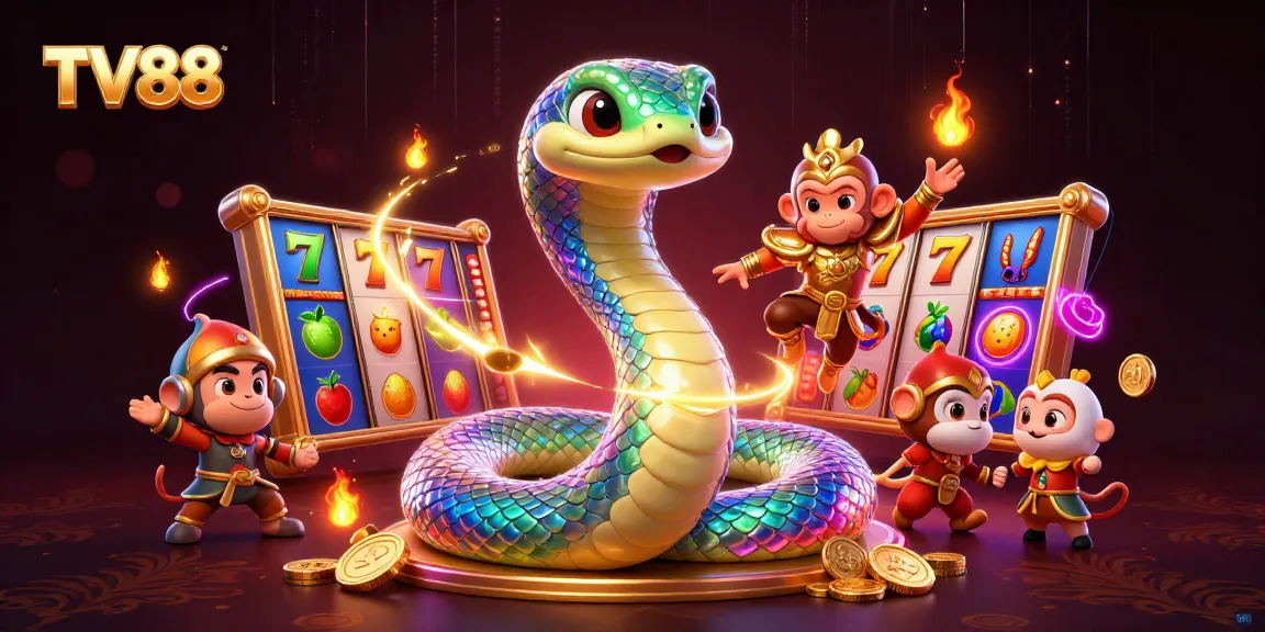 Experience thrilling gameplay at TV88 with vibrant slot machines and dynamic casino elements.