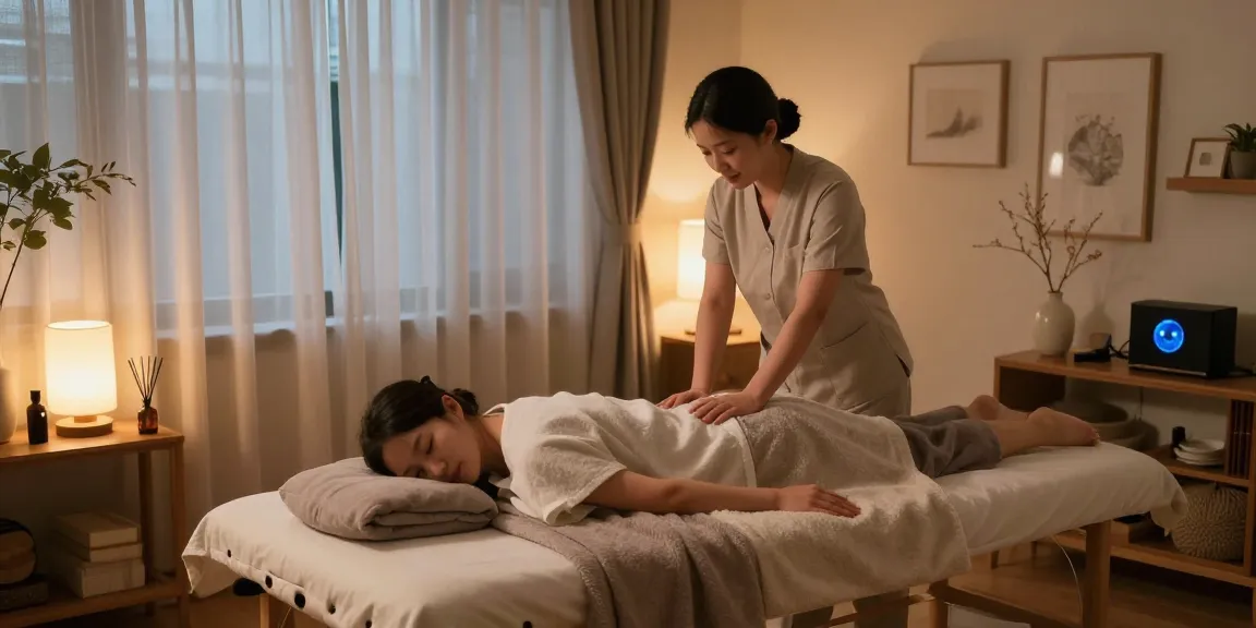 Comfortable 용산출장안마 experience in a serene home setting with relaxing ambiance