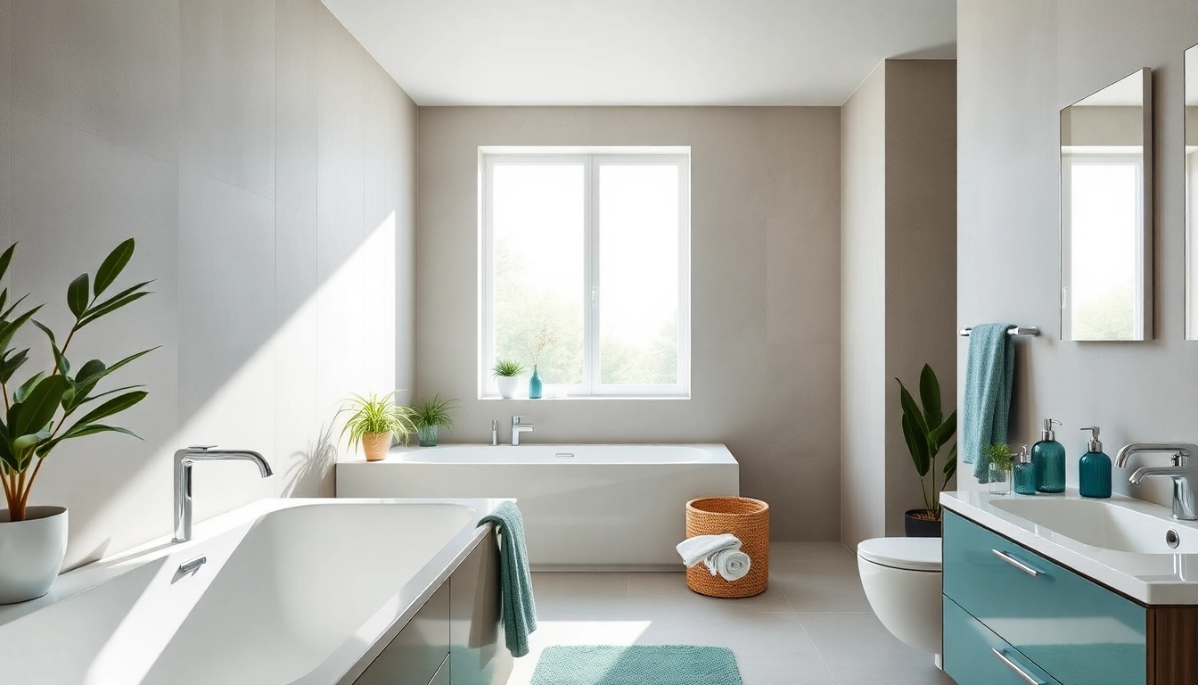 Erleben Sie sonni sanitär Lösungen in einem stilvollen, modernen Badezimmer mit eleganten Armaturen.