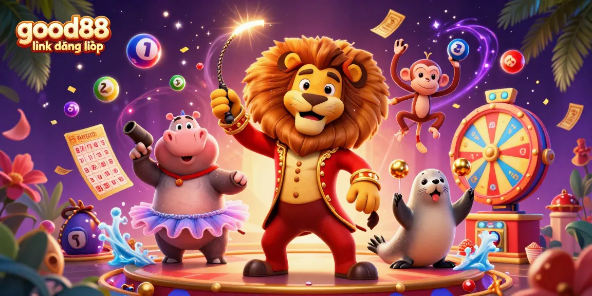 Place bets with good88 link đăng nhập as the circus characters celebrate exciting wins through colorful games.
