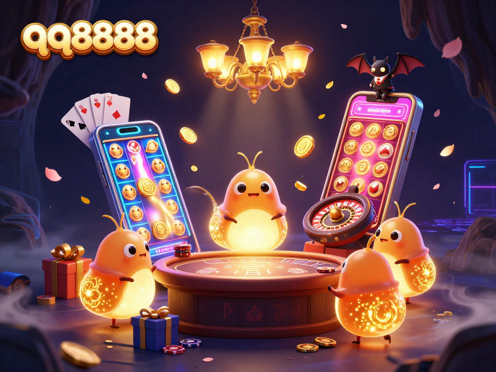 Engage in thrilling qq8888 lottery games illuminated by bioluminescent glowworms in a captivating casino cave.
