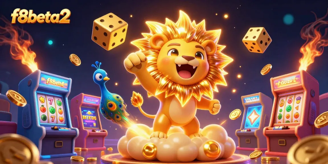 Experience thrilling gameplay with f8beta2 in a vibrant 3D casino scene featuring animated characters and dynamic game elements.