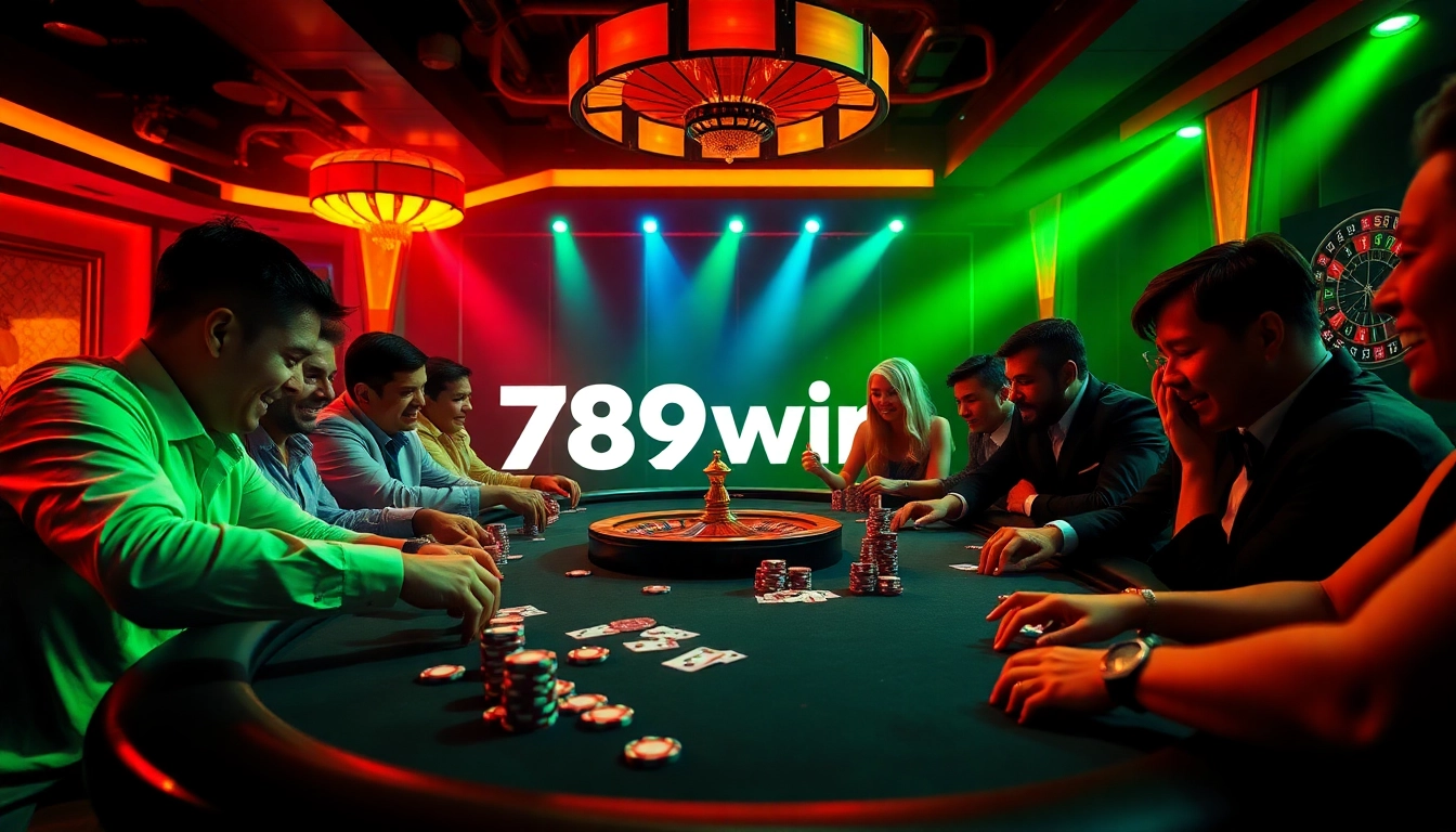 Exciting game action at a casino table with players engaged in betting strategies at 789win.