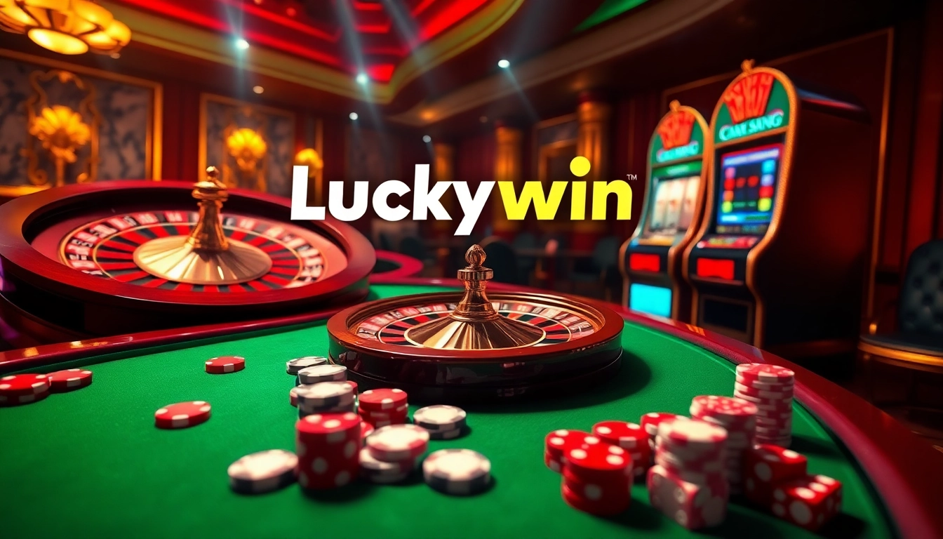 Experience the excitement of Luckywin with vibrant casino games including roulette, poker, and slots.