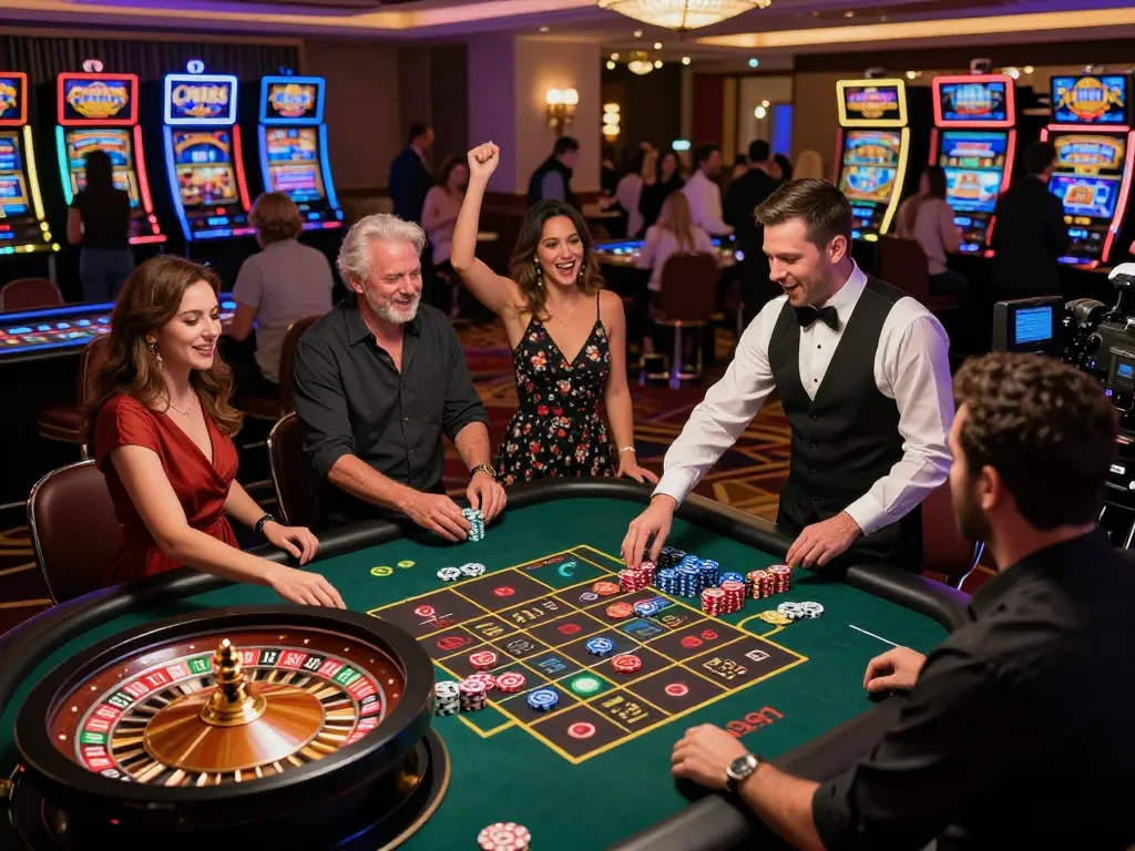 Players engaging in dynamic gameplay at CM88's roulette table, capturing the thrill of casino betting action.