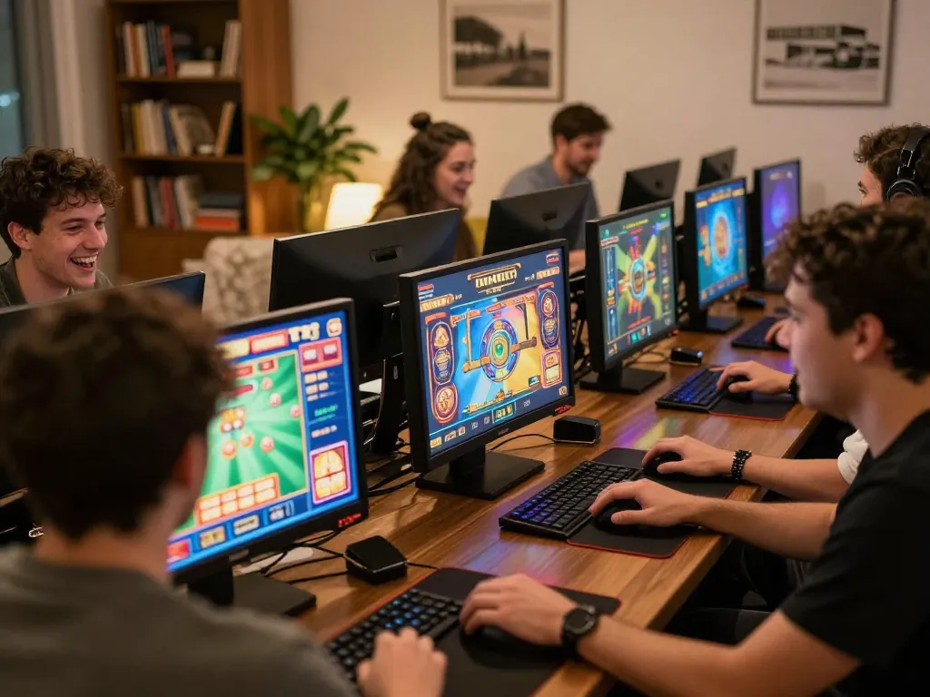 Players enjoying varied games on the 258bet online casino platform, showcasing the thrill of gaming