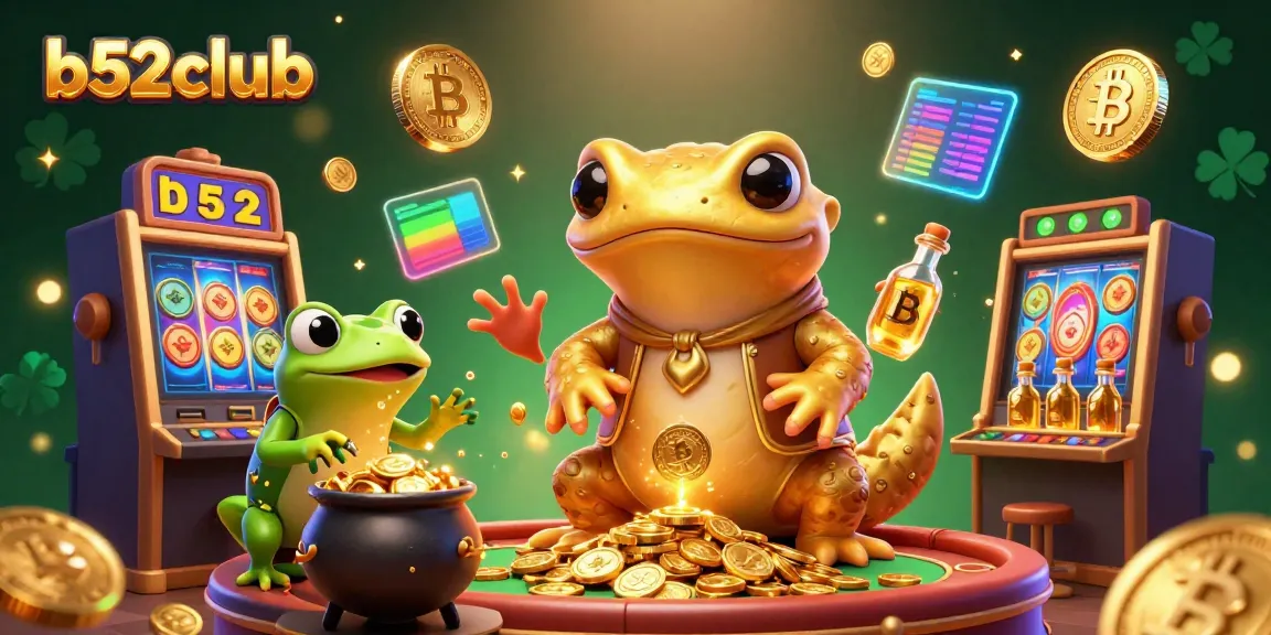 Engage with b52club's exciting casino environment featuring a golden salamander alchemist and dynamic action.
