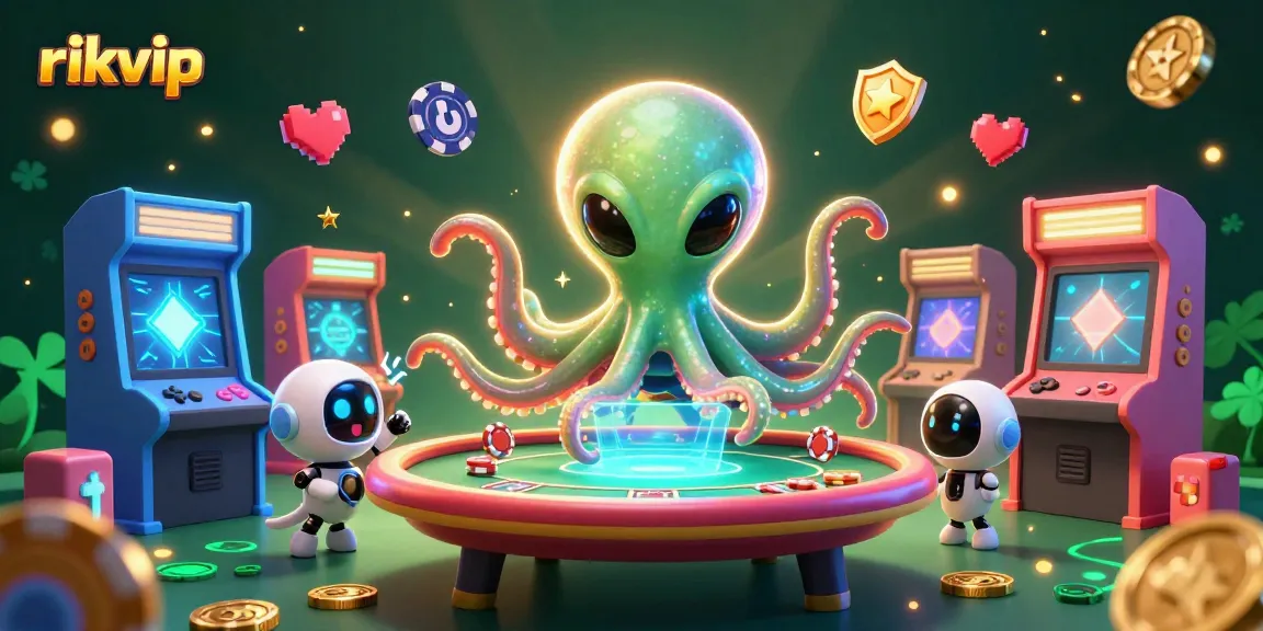 Play exciting games at rikvip with unique characters in a vibrant casino atmosphere.
