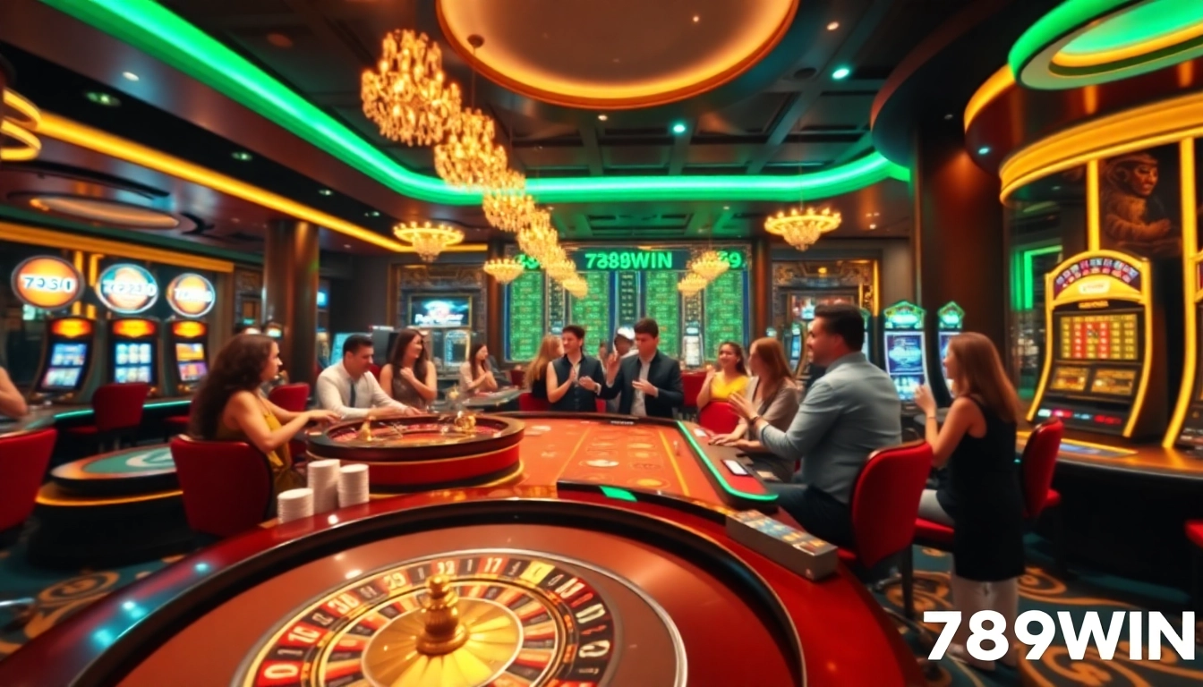 Experience thrilling games at 789wincomm.com, featuring dynamic casino tables and vibrant slot machines.