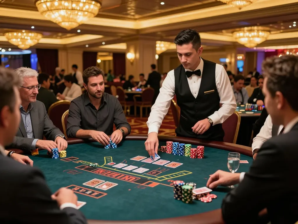 Players engaging in a high-stakes blackjack game at CM88, showcasing strategies and excitement.