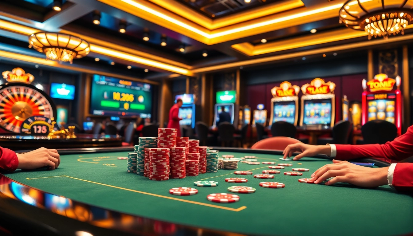 Experience the thrilling gameplay at https://luck8.media/ while enjoying poker and roulette in a luxurious casino setting.