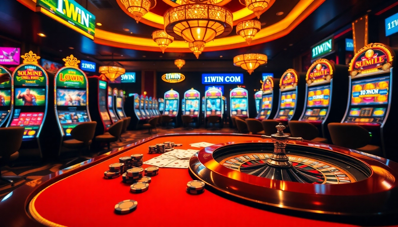 Experience the excitement of 11WIN COM with vibrant casino games and luxurious atmosphere.
