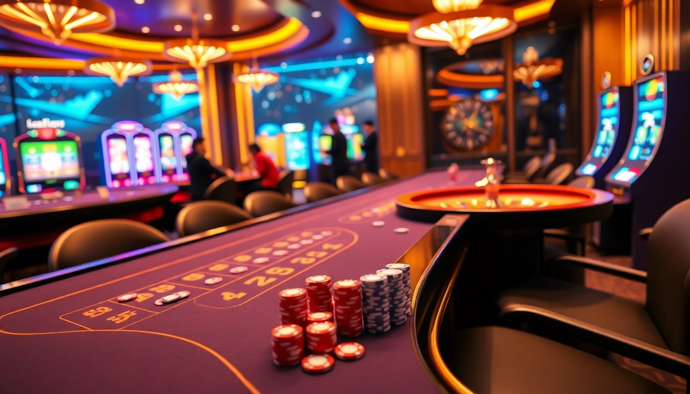 Experience the excitement of lc88 with high-stakes gameplay at a luxurious casino table.