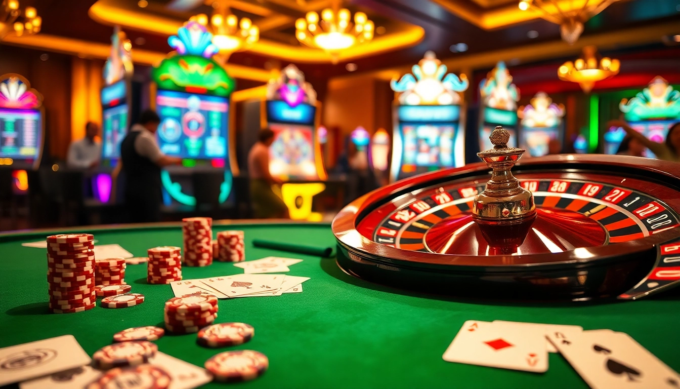 Experience the thrill of Haywin with vibrant casino games and eager players at the table.